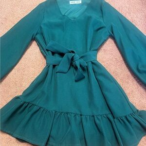 SHEIN Deep Teal V-Neck Top